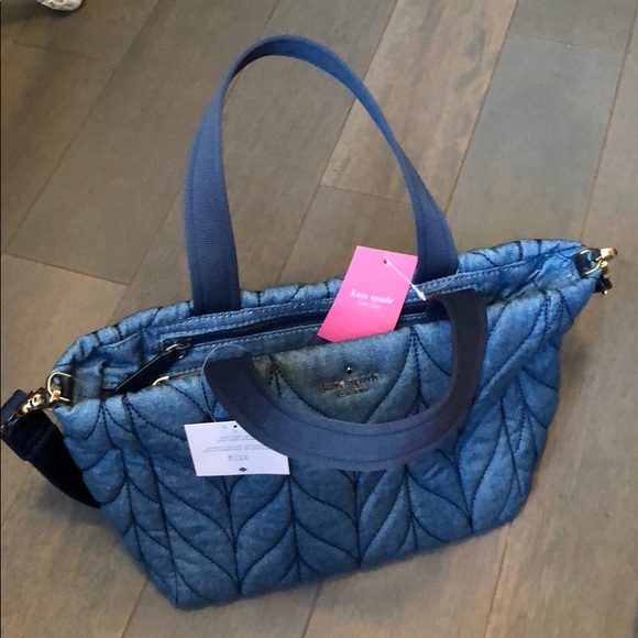 kate spade Handbags - Kate Spade denim handbag w/canvas straps. NWT